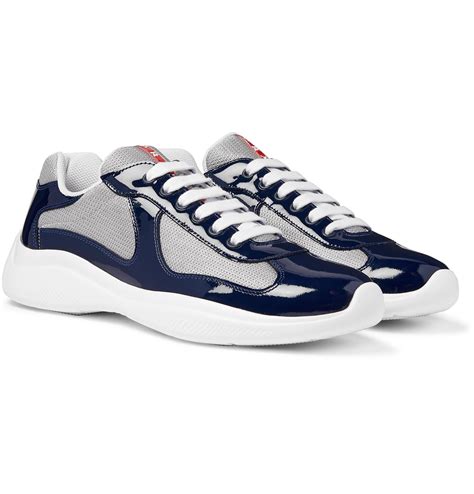 navy blue prada sneakers|Prada america's cup blue.